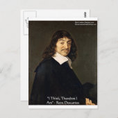 Rene Descartes "Ik denk daarom" Gifts & Kaarten (Voorkant / Achterkant)