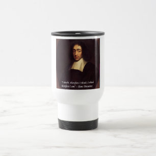 René Descartes Ik denk, dus ik ben citaat Reisbeker
