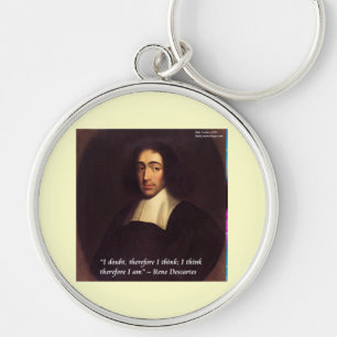 René Descartes Ik denk, dus ik ben citaat Sleutelhanger