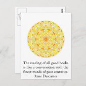 Rene Descartes Literature Quote Briefkaart (Voorkant / Achterkant)