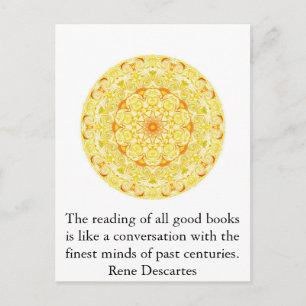 Rene Descartes Literature Quote Briefkaart