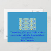 Rene Descartes Literature Quote Briefkaart (Voorkant / Achterkant)