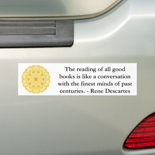 Rene Descartes Literature Quote Bumpersticker (Op auto)