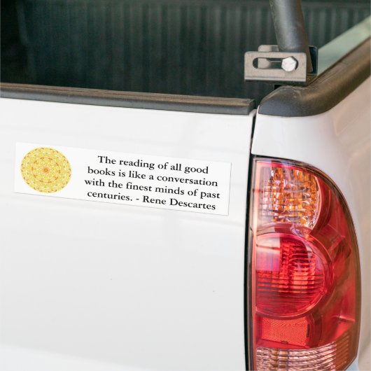 Rene Descartes Literature Quote Bumpersticker (Op Truck)