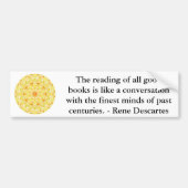 Rene Descartes Literature Quote Bumpersticker (Voorkant)