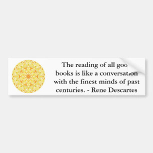Rene Descartes Literature Quote Bumpersticker