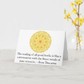 Rene Descartes Literature Quote Kaart (Gele Bloem)