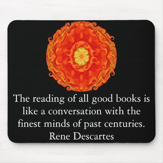 Rene Descartes Literature Quote Muismat (Voorkant)