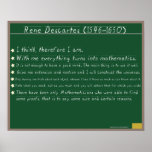 Rene Descartes Mathematics Posters Citaten<br><div class="desc">Rene Descartes Mathematics citeert. Ik denk daarom dat ik</div>