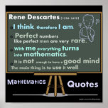 Rene Descartes Mathematics Posters Citaten<br><div class="desc">Rene Descartes Mathematics citeert. Ik denk daarom dat ik</div>