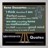 Rene Descartes Mathematics Posters Citaten (Voorkant)