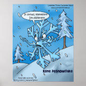 Rene Descartes Snowflake Funny Posters (Voorkant)