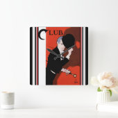 Rene Gruau Club Wall Clock Vierkante Klok (Huis)