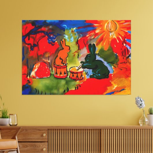 Rene Magritte art Canvas Afdruk (Insitu (Woonkamer))