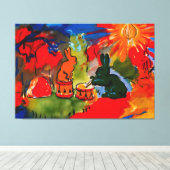 Rene Magritte art Canvas Afdruk (Insitu (Houten vloer))