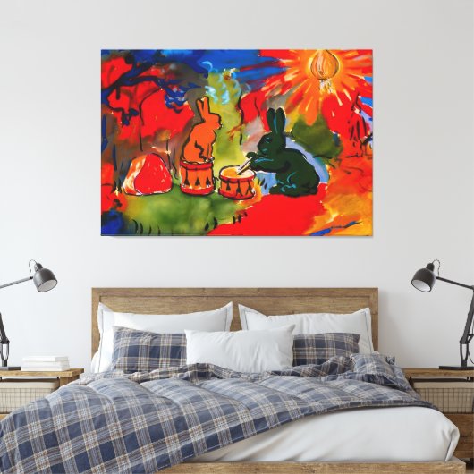 Rene Magritte art Canvas Afdruk (Insitu (Slaapkamer))