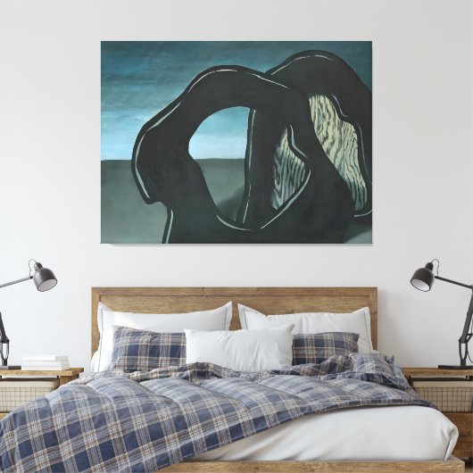 Rene Magritte art Canvas Afdruk (Insitu (Slaapkamer))