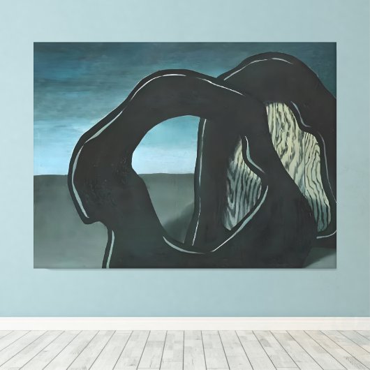 Rene Magritte art Canvas Afdruk (Insitu (Houten vloer))
