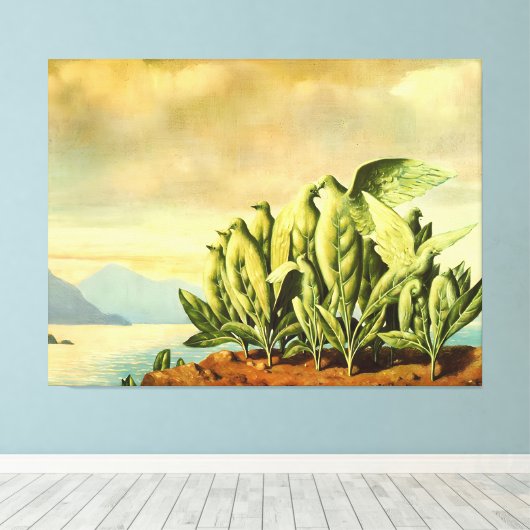 Rene Magritte art Canvas Afdruk (Insitu (Houten vloer))