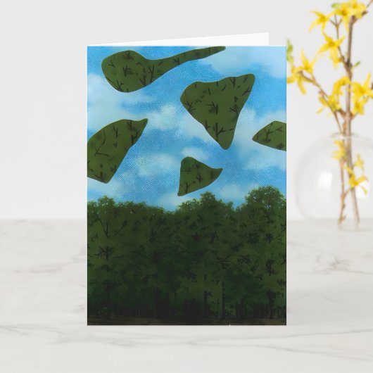 Rene Magritte art Kaart (Gele Bloem)