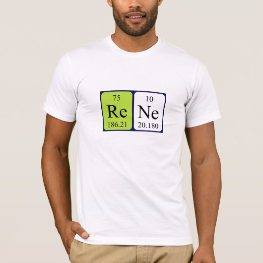 Rene periodieke lijstnaam shirt (Voorkant)