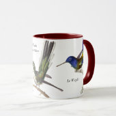 René Primevère Lesson - Drie  Hummingvogels Mok (Voorkant rechts)