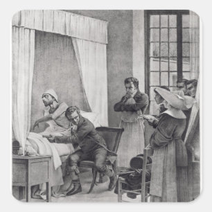 Rene Theophile Hyacinthe Laennec Vierkante Sticker