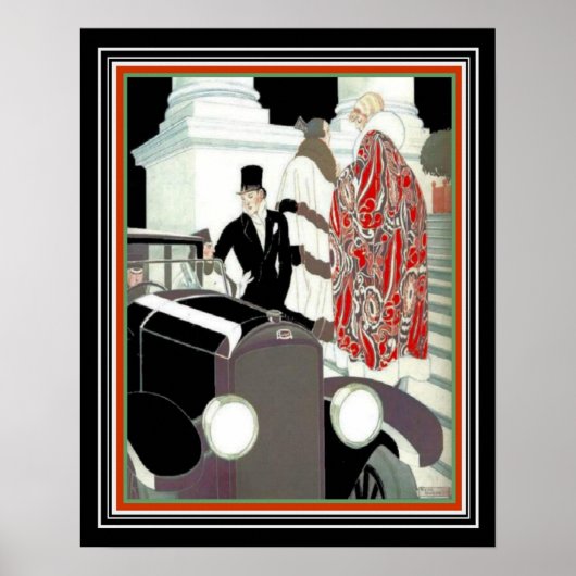 Rene Vincent Art Deco Print "Automobilia" 16 x 20 (Voorkant)