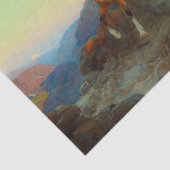 Renegade Apache door Frank Tenney Johnson Tissuepapier (Detail)