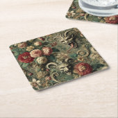 🩸 Renegade Harvest – Gothic Victorian Kartonnen Onderzetters (Schuin)