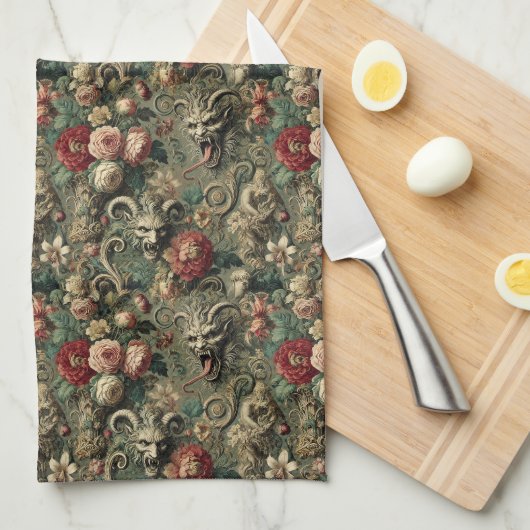 🩸 Renegade Harvest – Gotisch Victoriaans Theedoek (Quarter Fold)