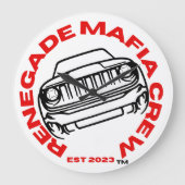 Renegade Maffia Crew Clock Grote Klok (Voorkant)