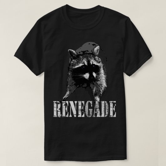 Renegade Raccoon Animal Natuur Bandit T-shirt (Design voorkant)