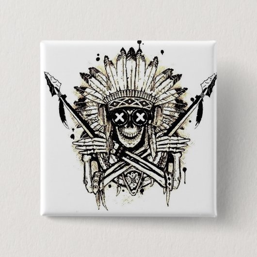 Renegade Riders Vierkante Button 5,1 Cm (Voorkant)