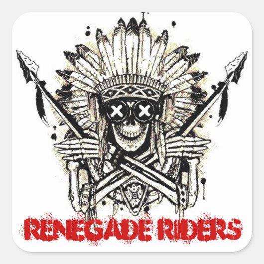 Renegade Riders Vierkante Sticker (Voorkant)