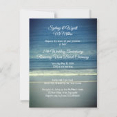 Reneing Vows Beach Ceremony Ocean Background Magnetische Uitnodiging (Voorkant)