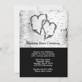 Reneing Vows Ceremony Birch Tree Hearts Kaart (Voorkant)