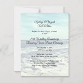 Reneing Vows Ceremony Boating Water Background Magnetische Uitnodiging (Voorkant)