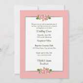 Reneing Wedding Vows Pink en White Elegant Cake Kaart (Achterkant)