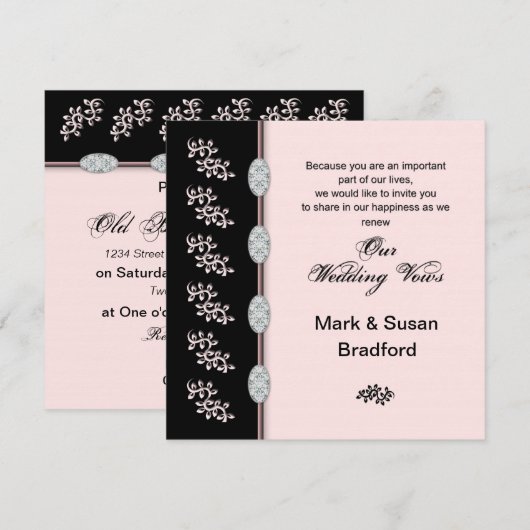 Reneing Wedding Vows - Uitnodiging (Voorkant / Achterkant)