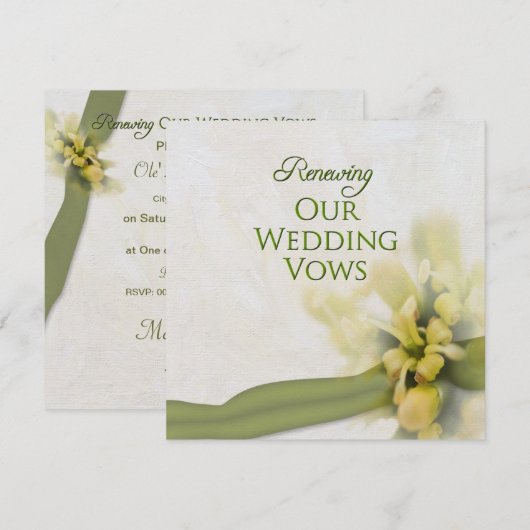 Reneing Wedding Vows - Uitnodiging - Floral (Voorkant / Achterkant)