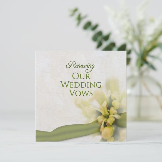 Reneing Wedding Vows - Uitnodiging - Floral (Staand voorkant)
