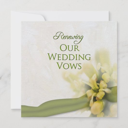 Reneing Wedding Vows - Uitnodiging - Floral (Voorkant)