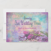 Reneing Wedding Vows - Uitnodiging Floral Elegance (Voorkant)