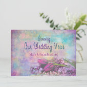 Reneing Wedding Vows - Uitnodiging Floral Elegance (Staand voorkant)