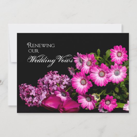 Reneing Wedding Vows - Uitnodiging - Paarse ventil (Voorkant)