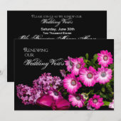 Reneing Wedding Vows - Uitnodiging - Paarse ventil (Voorkant / Achterkant)