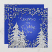 Reneing Wedding Vows - Uitnodiging - Snowflakes (Voorkant / Achterkant)