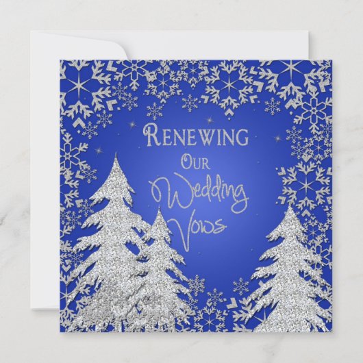 Reneing Wedding Vows - Uitnodiging - Snowflakes (Voorkant)