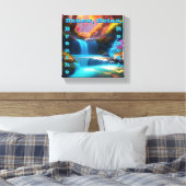 Renew Relax Ademhalen Herhaal: een vloeiende water Canvas Afdruk (Insitu (Slaapkamer))